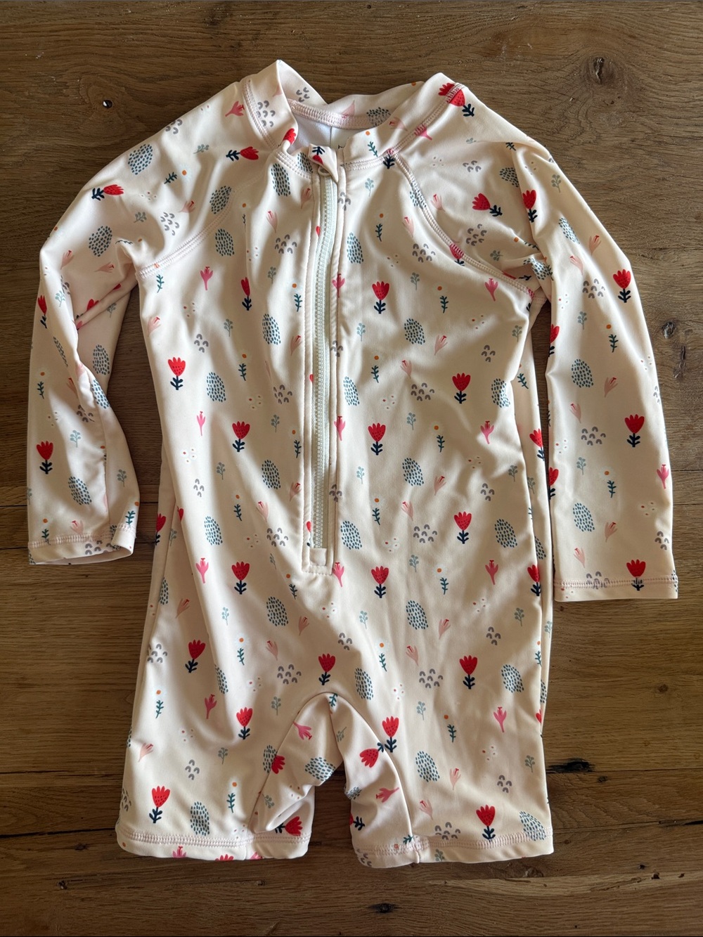 Kids Long-Sleeve One-Piece Rashguard Swim Suit